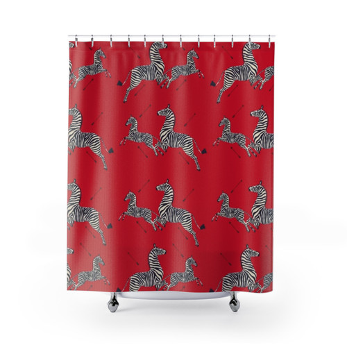 Scalamandré Zebra Pattern Shower Curtain - The Royal Tenenbaums