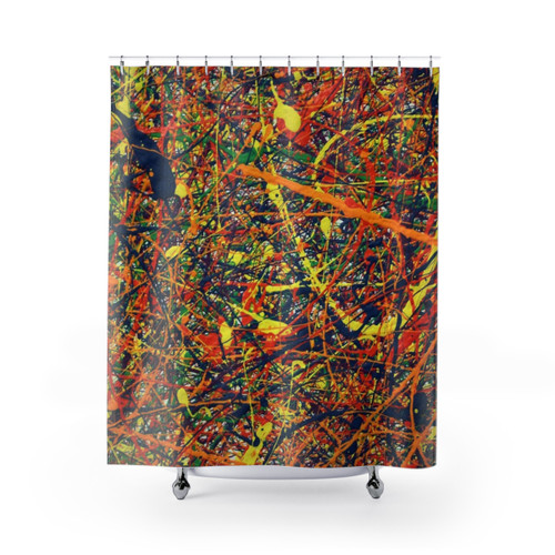 Modern Abstract Jackson Pollock Original Art Shower Curtains