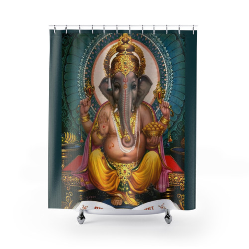 Lord Ganesha Hindu Spiritual Shower Curtain