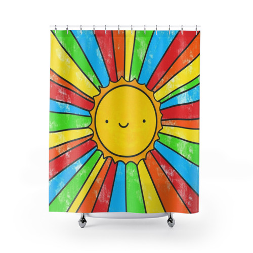 Radiate Positivity Shower Curtains