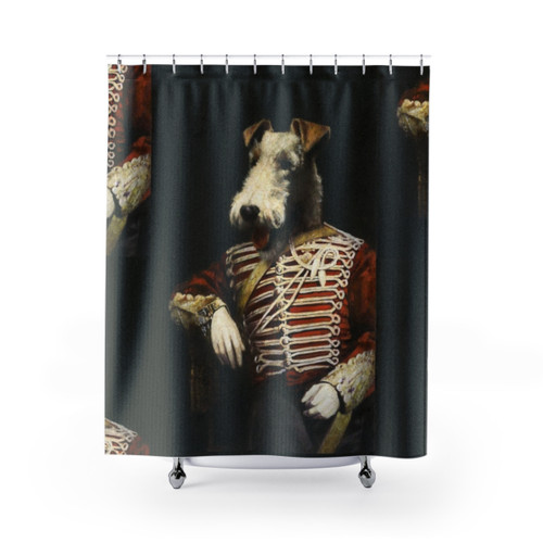 Victorian Fox Terrier in Uniform Shower Curtain
