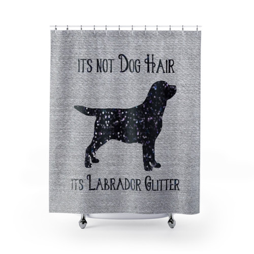 Labrador Glitter Shower Curtain