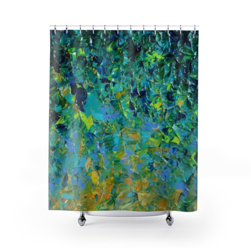 Stunning abstract nature-inspired shower curtains