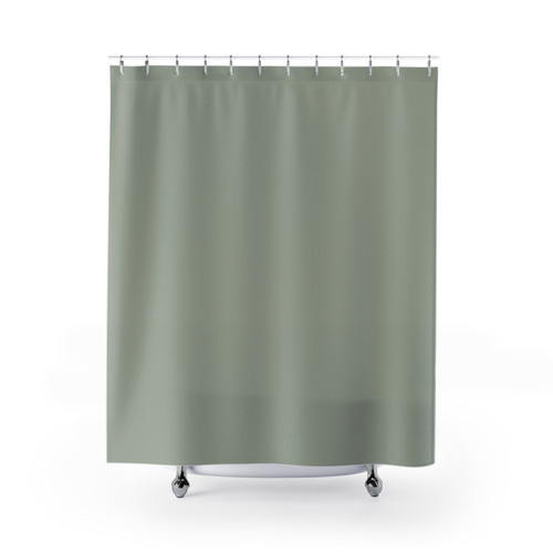 Desert Sage Grey Green Solid Color Shower Curtain