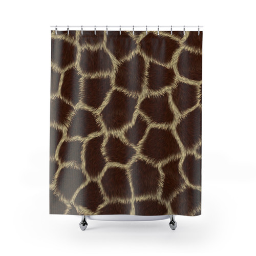 Giraffe Print Shower Curtains - Animal Skin Design