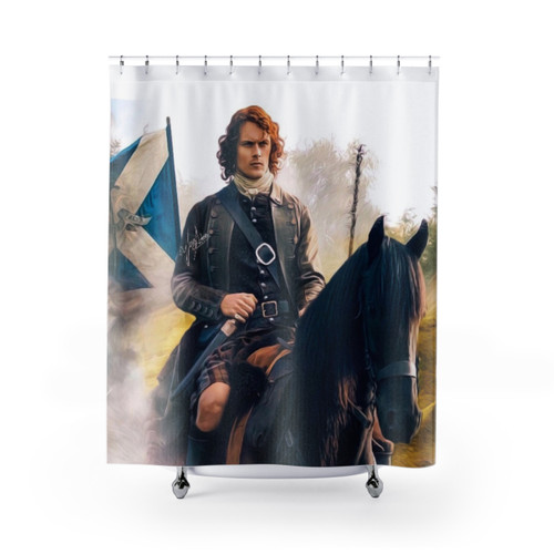 Outlander Fan Art Shower Curtains with Time Travel Design
