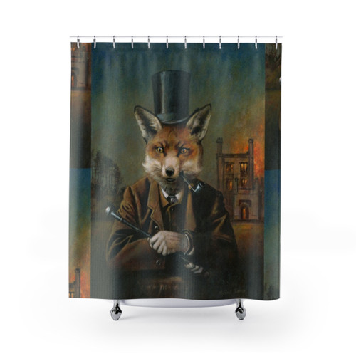 Funny and unique fox-themed shower curtains