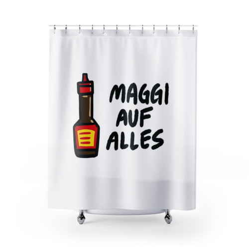 Maggi Auf Alles (Deutsch) Shower Curtains