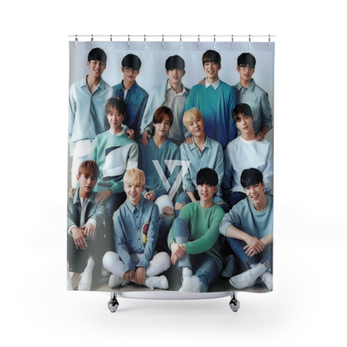 Seventeen Kpop Band Shower Curtains