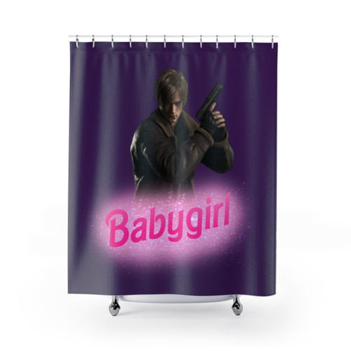 Resident Evil Leon Kennedy Babygirl Shower Curtains