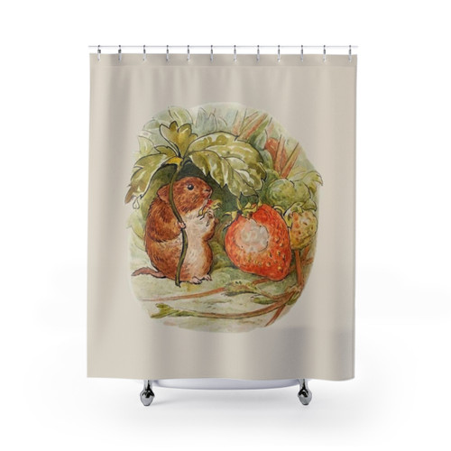 Cottagecore Shower Curtain with Adorable Animal Designs