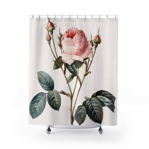 Vintage Botanical Rose Shower Curtains