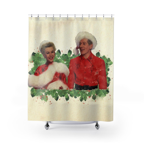 Vintage Holiday Shower Curtains featuring White Christmas characters