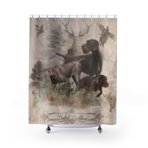 German Wirehaired Pointer Shower Curtain