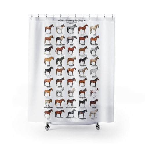 Horse Breeds of the World Shower Curtains
