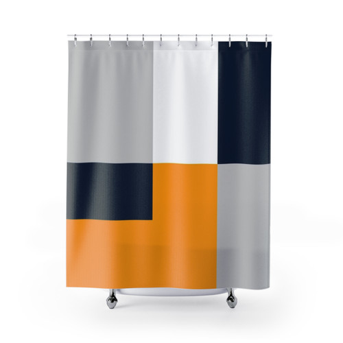 Modern Color Block Shower Curtains