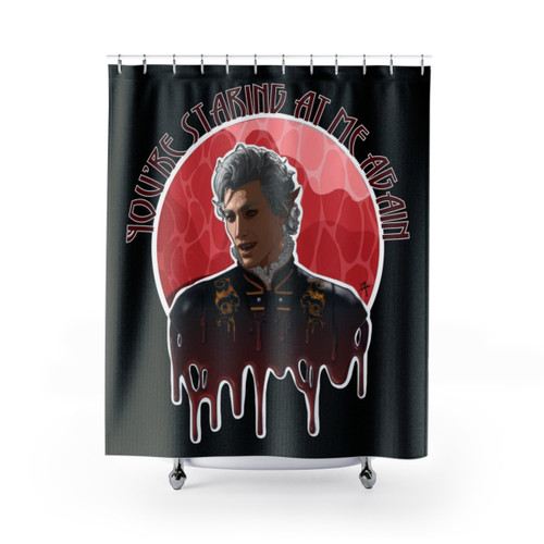 Astarion Shower Curtain - Baldur's Gate 3 Vampire Design