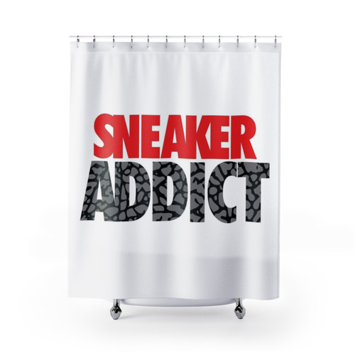 Sneaker Addict Cement Shower Curtains