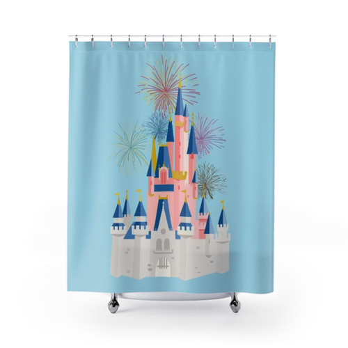 Fairytale Castle Shower Curtain with Disney Inspired Design