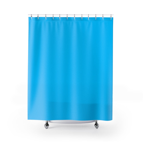 Vibrant Blue Solid Color Shower Curtains