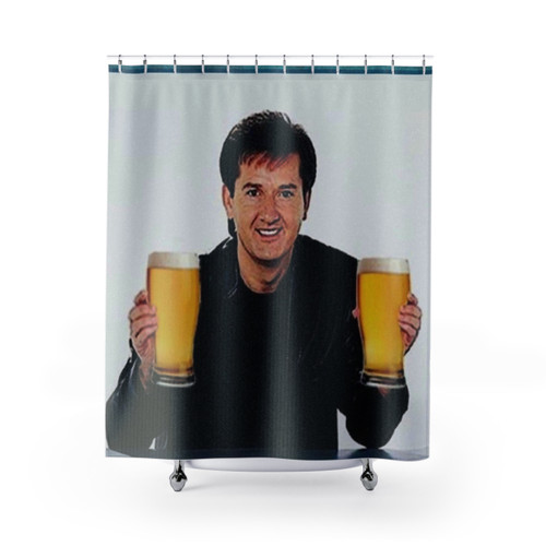 Daniel O'Donnell Pints Shower Curtains - Funny Irish Humor