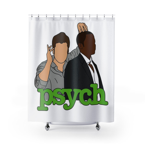 Psych TV Show Shawn and Gus Shower Curtains
