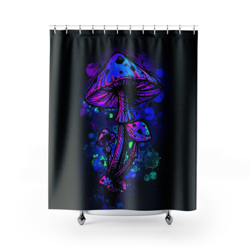 Psychedelic Mushroom Shower Curtains for Trippy Bathrooms