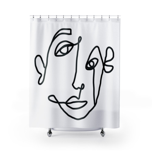 FACE Abstract Shower Curtains