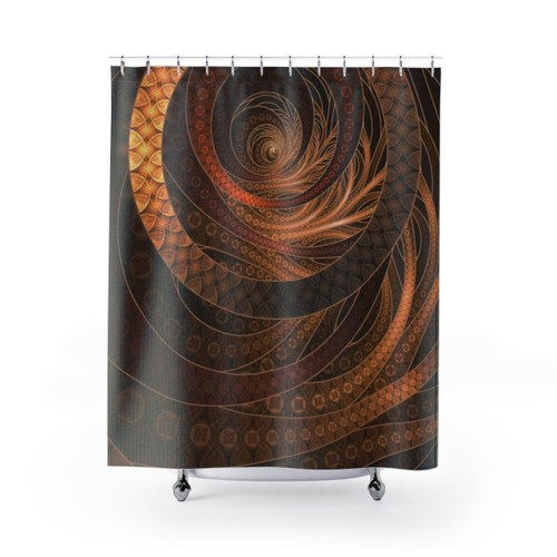 Fractal Wicker Shower Curtain for Bathroom