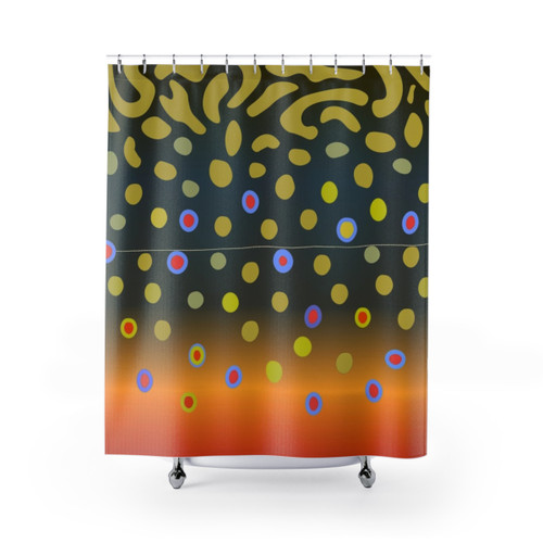 Brook Trout Skin Pattern Shower Curtain