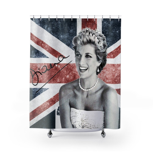 Lady Diana Shower Curtains - Elegant Royal English Design
