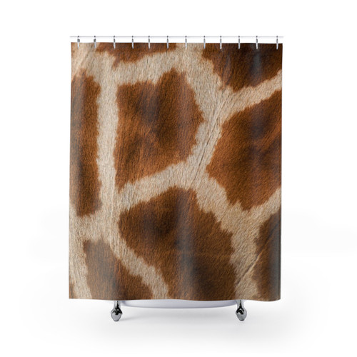 Giraffe Print Shower Curtains - African Wildlife Design
