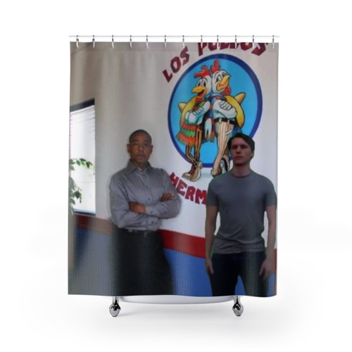 Los Pollos Hermanos Shower Curtains - Jerma Themed