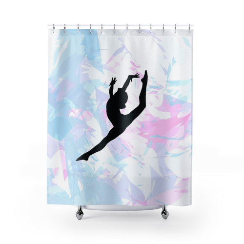 Gymnastics Silhouette Shower Curtains
