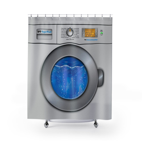Washing Machine Shower Curtains - Funny and Unique Designs