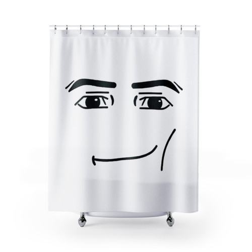 Roblox Man Face Shower Curtains