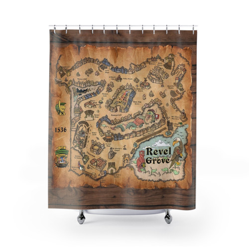 Map of Revel Grove 1536 Part I Shower Curtains