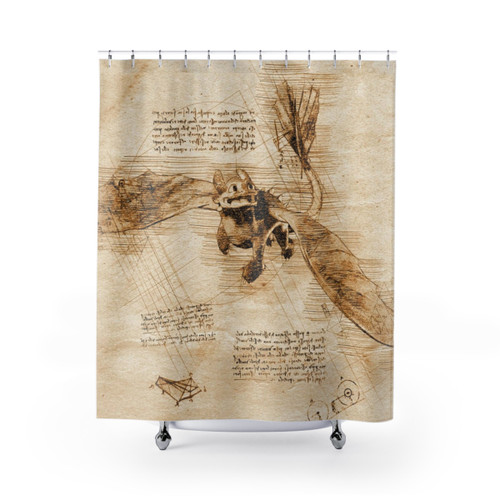 Nightfury Da Vinci Style Shower Curtains