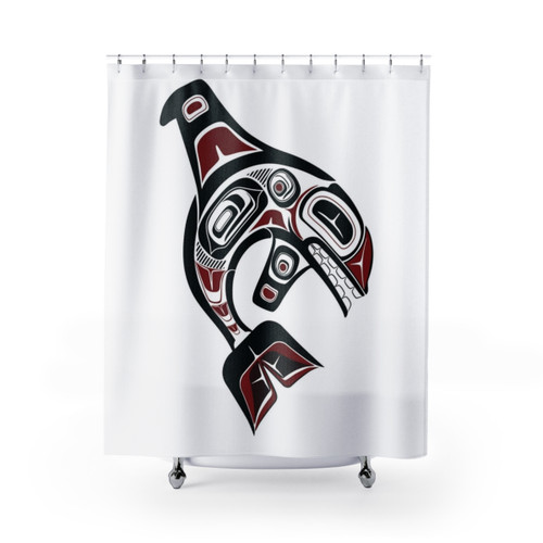 Pacific Northwest Orca Shower Curtain