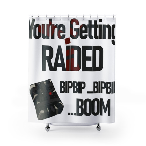 Rust themed explosive shower curtains