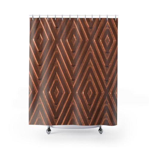 Copper Diamond Shower Curtains