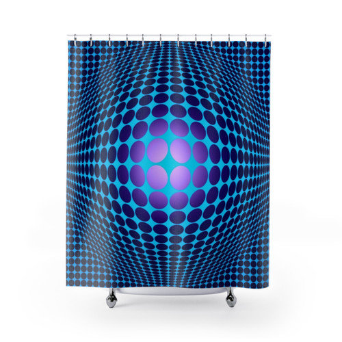 Abstract Victor Vasarely Homage 61 Shower Curtains