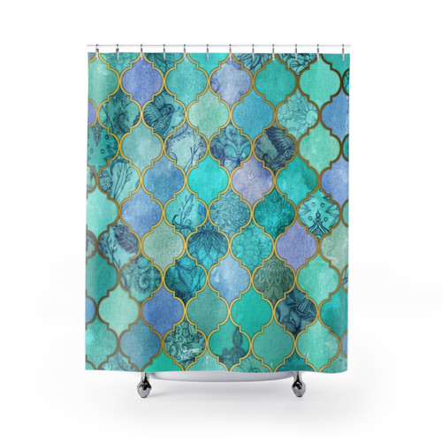 Decorative Moroccan Tile Pattern Shower Curtains