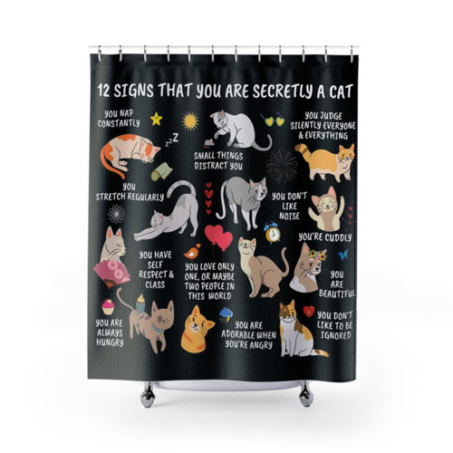 Crazy Cat Lady Shower Curtains with Cat Patterns