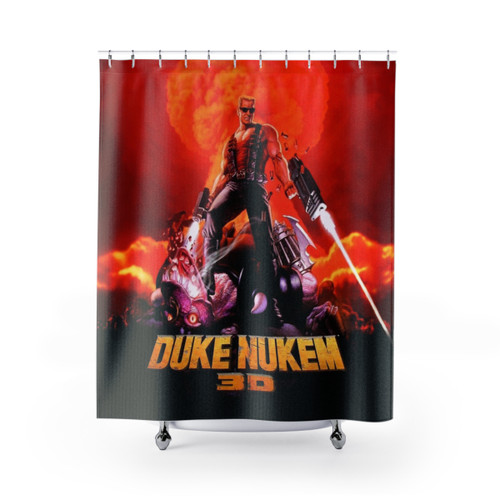 Duke Nukem 3D Retro Gaming Shower Curtain