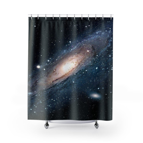 Milky Way Shower Curtains - Cosmic Celestial Galaxy Design