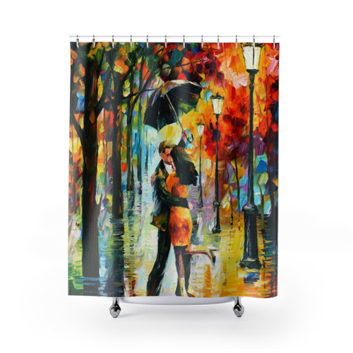 DANCE UNDER THE RAIN shower curtain by Leonid Afremov