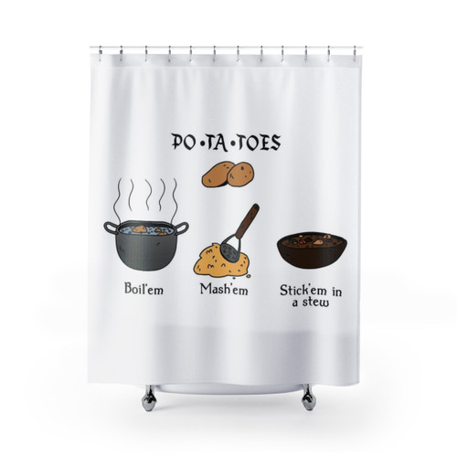 Funny LOTR Potato Themed Shower Curtains