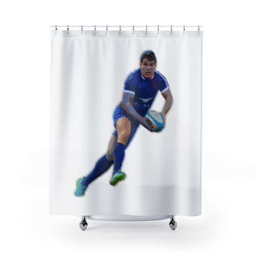 Antoine Dupont Rugby Shower Curtain