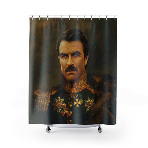 Tom Selleck Replaceface Shower Curtain